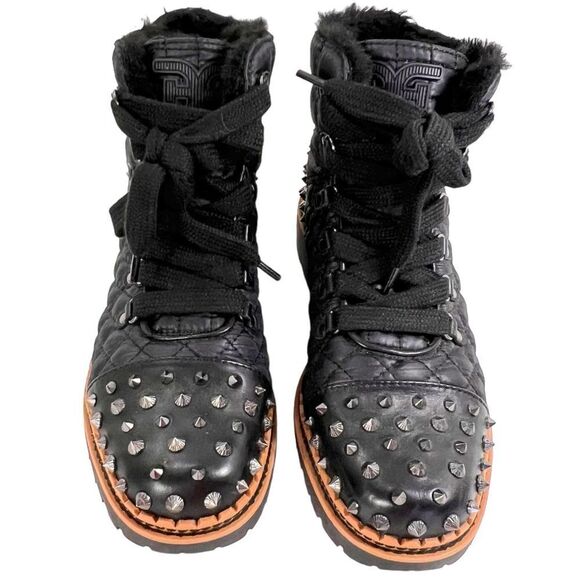 Sam Edelman Bren Leather Studded Combat Boots - Picture 10 of 10